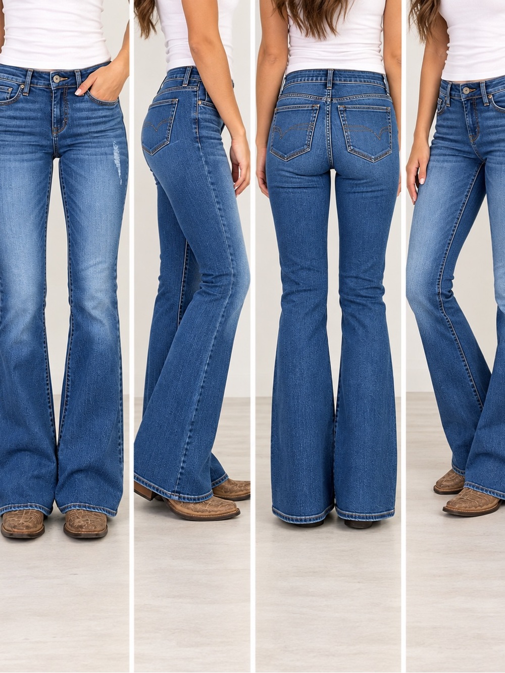 American Eagle Outfitters High-Rise Flare Jeans - Medium Blue